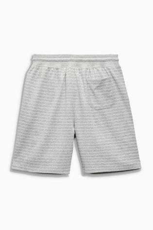 Grey Marl Stripe Jersey Shorts